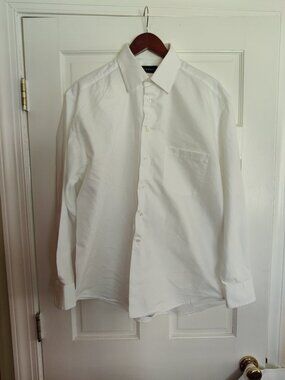 CANALI Mens White Cotton Button Down Shirt Size 17/43